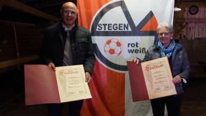 Ehrungen/ Andrea Scherer und Bernd Gänswein wurden zu Ehrenmitgliedern ernannt